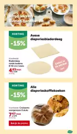 AVEVE folder Pagina 5: Aveve diepvriesbladerdeeg €4,83, Diepvrieskoffiekoeken €7,47