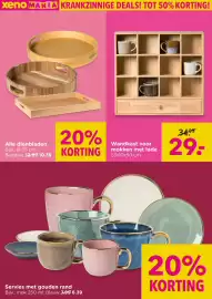 Xenos folder week 43 Pagina 18: Alle dienbladen €10,39, Servies met gouden rand €6,39