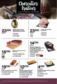Catalogue Monoprix page 14: Galettes de pommes de terre €12,50, Jambon cru fumé de la Forêt Noire I.G.P. €18,90