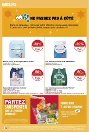 Catalogue Monoprix page 24: Perrier Eau minérale gazeuse naturelle €2,81, Roche claire Eau de source de montagne €2,93