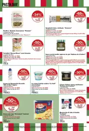 Catalogue Monoprix page 30: Rummo Fusilli n° 48 €1,58, Italians do it better Sauce pesto basilic pignons de pin €3,97