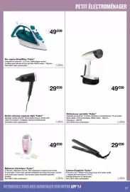 Catalogue Monoprix page 55: Calor Sèche-cheveux express style €29,99, Calor Lisseur EasyLiss €29,99