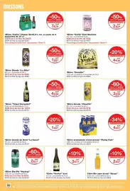 Catalogue Monop' page 24: GALLIA Bière East Machine €2,24, La Goudale Bière €4,36