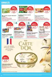 Catalogue Monop' page 38: Bonduelle Poêlée parisienne €3,47, Findus Burger pané €3,62