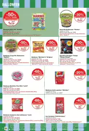 Catalogue Monop' page 4: Lutti Bonbons Bubblizz Fizz Mini €1,32, Lutti Bonbons Vampires fizz halloween €1,91