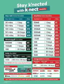 Shoprite catalogue Page 9: Stay k'nected with Knect mobile Anytime Data Bundles Any-net Voice Bundles Any-net Voice | Valid