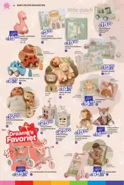 Dreamland folder | Speelgoed Pagina 30: Houten voertuig met pop €8,99, Vormenstoof Safari-auto €19,99