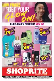 Shoprite catalogue Page 1: Nivea Black & White Invisible Roll-On for Ladies/Men €24,99, Dove Beauty Cream Bar €59,99