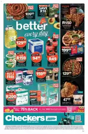 Checkers catalogue Page 1: Pampers Jumbo Pack Disposable Nappies/Pants €229,99, Housebrand 2-Ply Toilet Rolls €200,00