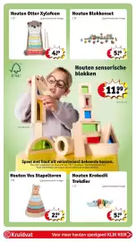 Kruidvat folder | Speelgoed Pagina 10: Houten krokodil trekdier €5,99, Houten Vos Stapeltoren €2,99