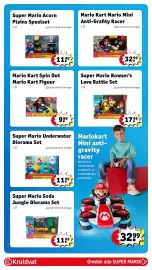 Kruidvat folder | Speelgoed Pagina 19: Super mario bowser's lava battle set €17,99, Super Mario Underwater Diorama Set €11,99
