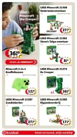 Kruidvat folder | Speelgoed Pagina 20: Lego minecraft steve's taiga-avontuur €8,99, Lego minecraft kippenboerderij €17,99