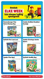Kruidvat folder | Speelgoed Pagina 43: Jumbo Knibbel Knabbel Knuisje €19,99, Snuffie Hup €12,99