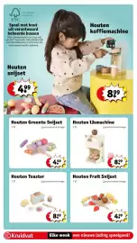 Kruidvat folder | Speelgoed Pagina 9: Houten Fruit Snijset €4,99, Houten IJsmachine €8,99