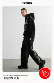 Cropp gazetka tydzień 43 Strona 3: Czarne dresy z tribalowym motywem Cropp €139,99