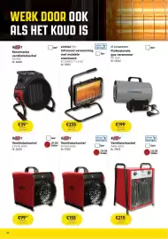 Toolstation folder Pagina 10: WERK DOOR OOK ALS HET KOUD IS Kelfort Keramische ventilatorkachel 3000W Nr. 26629 30m² VARMA