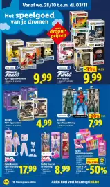 Lidl folder week 44 Pagina 16: Speelfiguur Disney €7,99, Funko POP-figuren €9,99