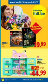 Lidl folder week 44 Pagina 20: Gabby's dollhouse purrfect poppenhuis €44,99, LEGO Bouwset €39,99