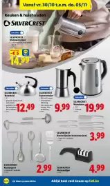 Lidl folder week 44 Pagina 24: Silvercrest messenslijper €4,99, Silvercrest waterkoker €19,99