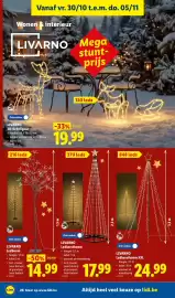 Lidl folder week 44 Pagina 26: Livarno ledkerstboom €17,99, Ledkerstboom XXL €24,99