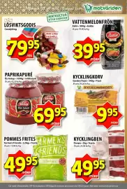 Matvärlden Tensta reklamblad vecka 43 Sida 4: LÖSVIKTSGODIS €79,95, KYCKLINGKORV €9,95