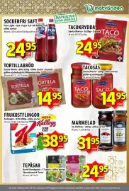 Matvärlden Tensta reklamblad vecka 43 Sida 6: FRUKOSTFLINGOR €38,95, TACOSÅS €14,95