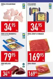 Matdax reklamblad vecka 43 Sida 10: Kycklingvingar €34,95, Lönneberga kycklinginnerfilé €79,95