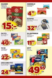 Matdax reklamblad vecka 43 Sida 23: Kungsömen makaroner €15,00, Tuc kex €22,00