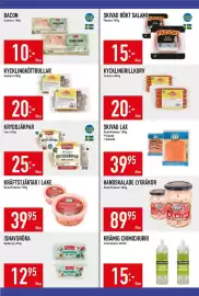 Matdax reklamblad vecka 43 Sida 8: Kosterfiskaren lyxräkor €89,95, Bacon €10,00