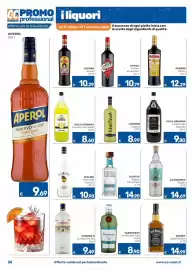 Volantino ARCA C+C cash and carry Pagina 26: Malibu rum with coconut flavour €10,90, Tanqueray Gin Alcohol Free €8,90