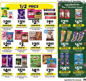 Drakes catalogue week 43 Page 12: Pascall Jubes, Marshmallows or Wine Gums €2,50, Cadbury Block Chocolate €4,80