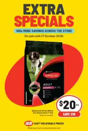 IGA catalogue week 43 Page 2: Supercoat Smart Blend Dry Dog Food Selected Varieties €20,00