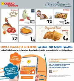 Volantino Conad Superstore Pagina 11: Petto di tacchino arrosto Ferrarini €1,85, Pollo allo spiedo gustosamente Conad €5,90