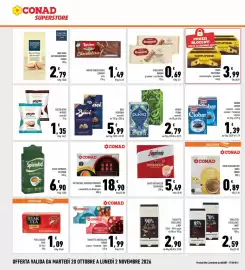 Volantino Conad Superstore Pagina 18: Tavoletta nocciolato Conad €1,99, Infuso Pukka assortiti €2,79