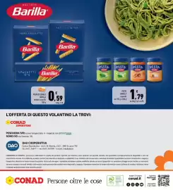 Volantino Conad Superstore Pagina 32: Pesto Barilla €1,79, Pasta di semola Barilla formati assortiti €0,59