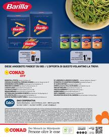Volantino Conad City Pagina 20: Hartweizennudeln/ Pasta di semola Barilla €0,59