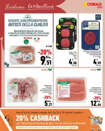 Volantino Conad City Pagina 4: Tacchino €12,64, Pollo alla diavola €5,27