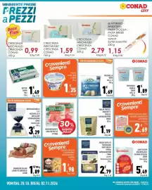 Volantino Conad City Pagina 8: Salmone scozzese Conad €5,49, Mantecate Sostan di Vino Chianti DOCG e Carciofo Nero €2,79