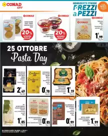 Volantino Conad City Pagina 9: Pasta di semola Rummo €0,85, Pasta di semola bio Felicetti €1,05