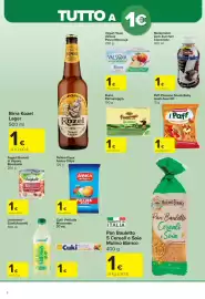 Volantino Carrefour Express Pagina 2: BURRO PARMAREGGIO €1,00, Yogurt Yosoi Valsoia Pesca Maracuja €1,00