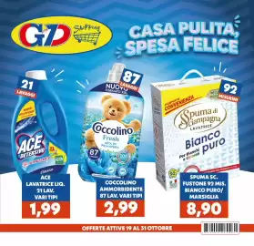 Volantino GeD Shopping Pagina 1: Spuma di Sciampagna Lavatrice Bianco puro €8,90, Coccolino ammorbidente €2,99
