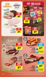 Carrefour Market gazetka tydzień 43 Strona 16: Kiełbaski bez osłonki JBB €7,99, Szynka bez konserwantów DOBROWOLSCY €4,69
