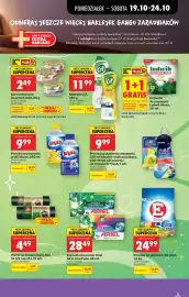 Biedronka gazetka tydzień 43 Strona 7: Proszek do prania E €24,99, Płyn do czyszczenia pralki Bryza €9,99