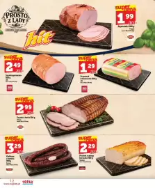 Topaz Express gazetka tydzień 43 Strona 12: Przysmak w konserwie JBB €1,29, Kiełbasa z komina Gobarto €3,29