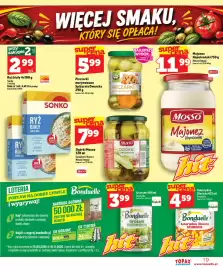 Topaz Express gazetka tydzień 43 Strona 19: Pieczarki marynowane Spiżarnia Dworska €5,99, Kukurydza Złocista Bonduelle €4,59