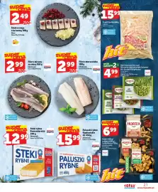 Topaz Express gazetka tydzień 43 Strona 21: Śledź w oleju z żurawiną Elmar €2,49, Steki Rybne Komandorskie Abramczyk €12,99