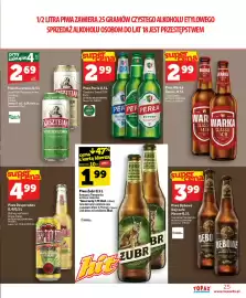 Topaz Express gazetka tydzień 43 Strona 25: Piwo Perła €2,99, Piwo Kasztelan Niepasteryzowane €2,69