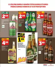 Topaz Express gazetka tydzień 43 Strona 25: Piwo Perła €2,99, Piwo Kasztelan Niepasteryzowane €2,69