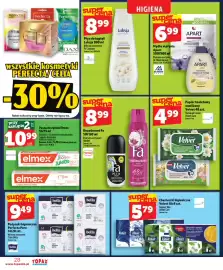Topaz Express gazetka tydzień 43 Strona 28: Mydło w płynie Apart €6,99, Chusteczki higieniczne Velvet €5,79