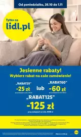Lidl gazetka tydzień 43 Strona 5: Od poniedziałku, 26.10 do 1.11 Tylko na lidl.pl Jesienne rabaty! Wybierz rabat na całe